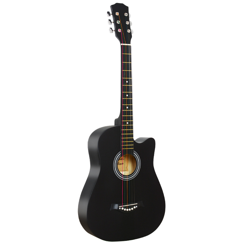 Guitar Wholesale Cross-Border 38inch Large Quantity in Stock 41inch Wholesale Folk Acoustic Guitar Folk Hollow-Out Guitar Instrument