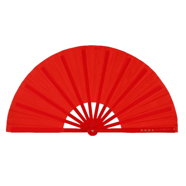 Tai Chi Kung Fu Fan Dance Double-Sided Martial Arts Sword Plastic Fan Chinese Style Red Rattle Fan