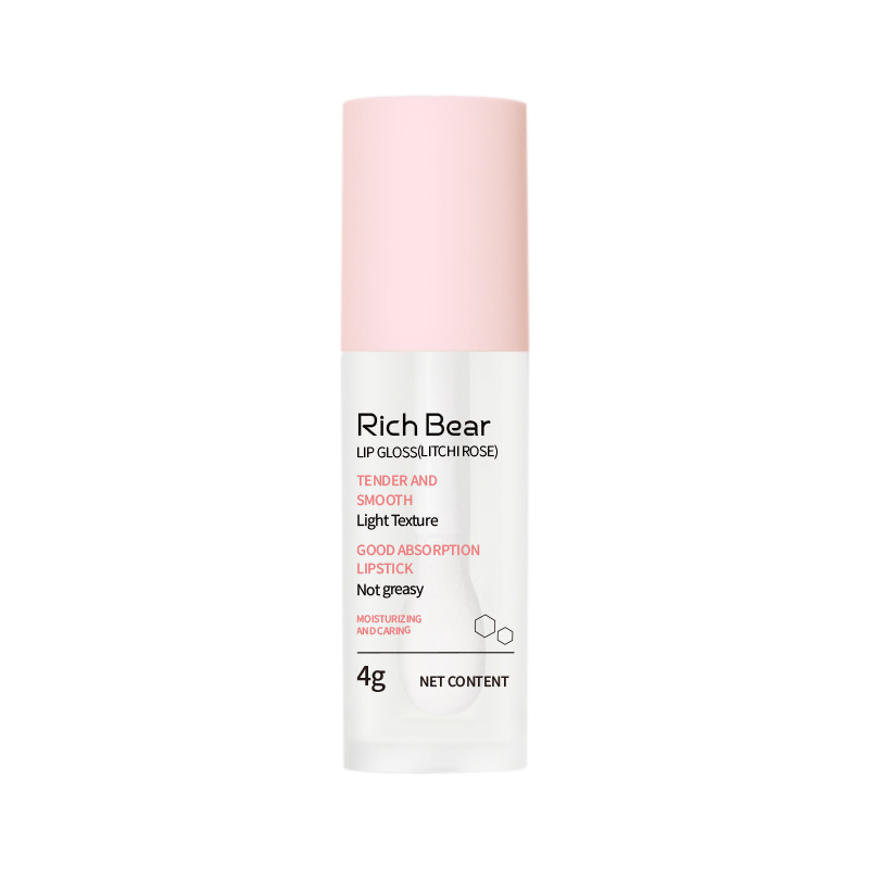 Rich Bear Moisturizing and Care Lip Gloss Essence Nourishes Lips, Delicately Moisturizes and Repairs Lip Lines for 12 Hours