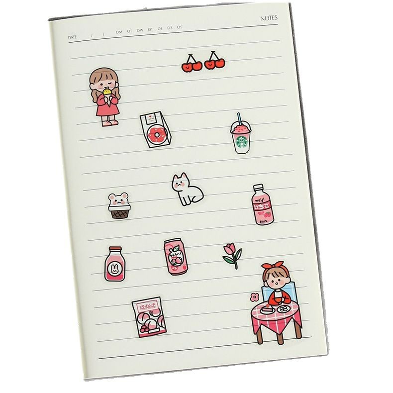 Cartoon Kidsren's Stickers Transparent Pvc Self-Adhesive Stickers Bagged Animal Stickers Labels Waterproof Creative Stickers