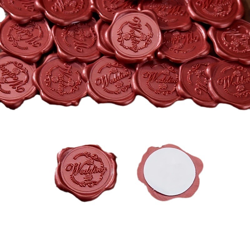 Cross-Border Hot-Selling Wax Seal Stamp Head Wedding Wax Flakes Wine Bottle Seal Envelope Seal Wax Seal Label