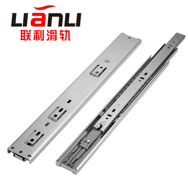 45 широкая выдвижная направляющая три секции с демпфированием гидравлическая самовсасывающая демпфирующая направляющая 8 дюймов три секции с демпфированием