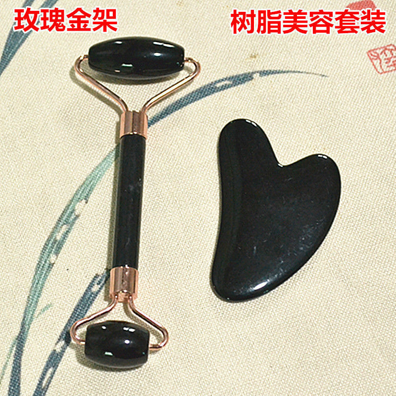 Face Rolling Resin Jade Wheel Non-Face Massager Lifting and Firming Roller Facial Massager Pushing Face Scraping