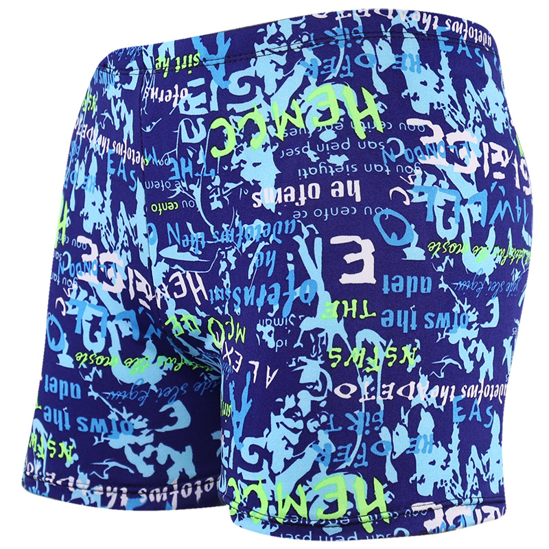[Entity must enter] men's swimming trunks large size loose anti-embarrassment adult hot spring pants boxer swimming trunks wholesale