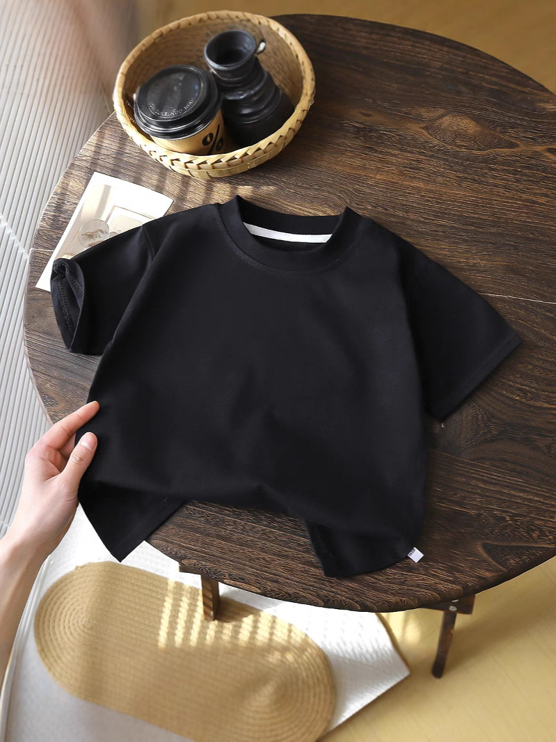 Children's Cotton Short-sleeved T-shirt Cotton Girl's Summer Wear New Style Boys' Top