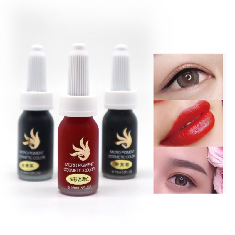 Eyebrow Tattoo Color Emulsion, Semi-Permanent Tattoo Color Material, Eyebrow Tattoo Line, Eyebrow Mist, Eyeliner, Lip Bleaching, Pure Plant Color Emulsion, Easy to Color
