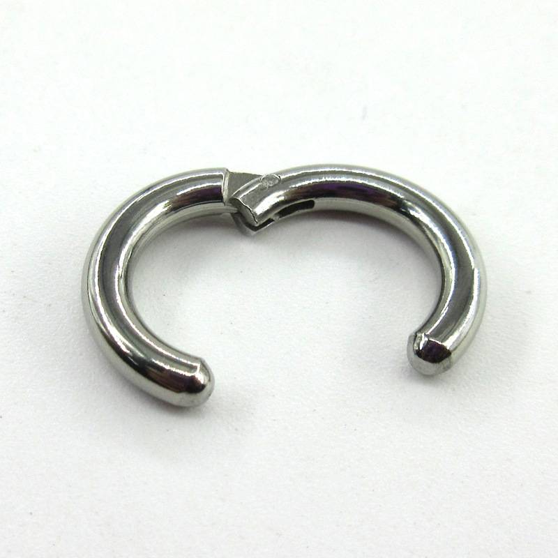 American decoration coil ear clip without ear hole ear clip round wire earrings stainless steel round light earrings Europe and the United States cross-border hot