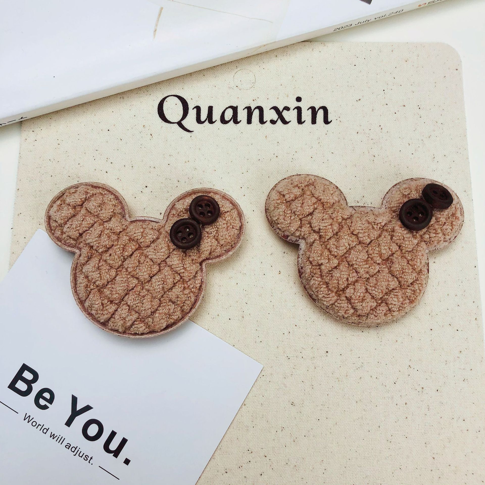 Autumn and Winter Fabric Lace Bow Accessories Cute Heart Bear Accessories DIY Clothing Accessories Shoes and Hats Hair Accessories