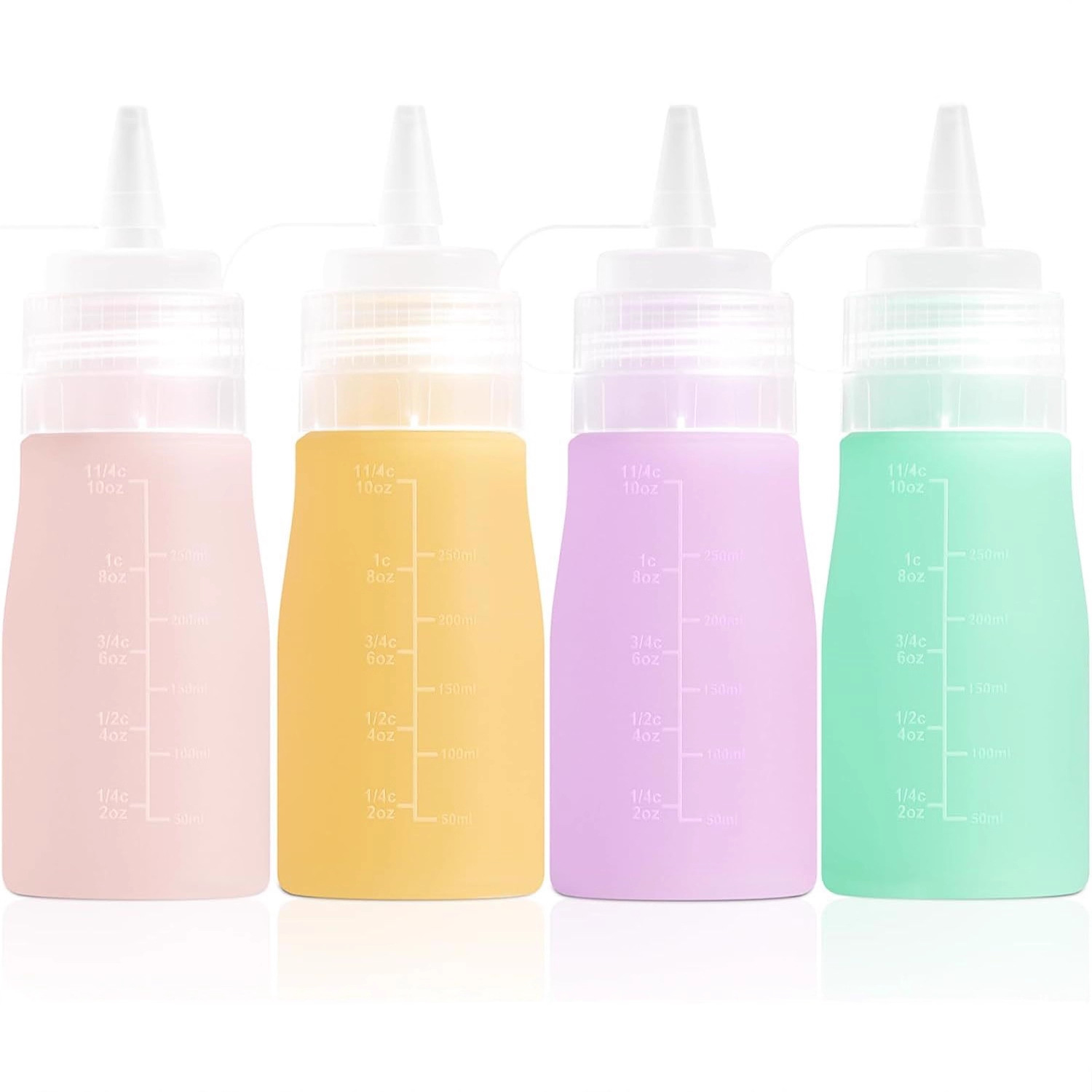 Новый продукт с градуированной бутылкой для соуса, бутылка для заправки салатов, бутылка для крема, бутылка с узким носиком и крышкой