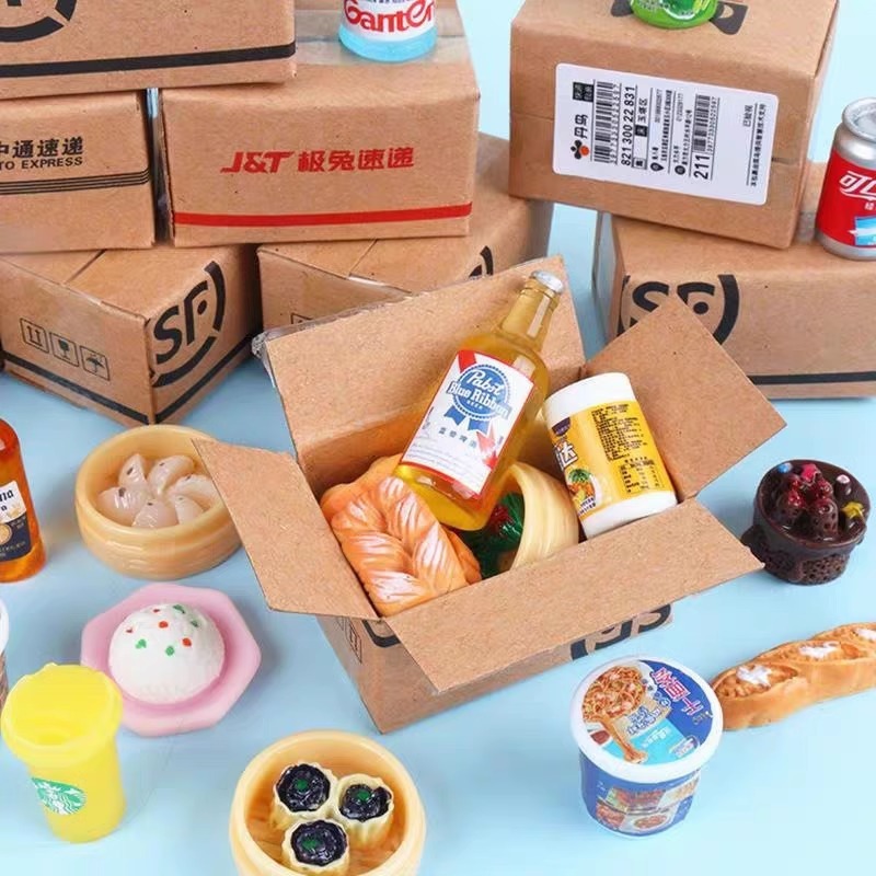 Miniature Food Play Mini Reward Small Gifts Children's Play Toy Surprise Express Box Small Package Blind Box Stationery