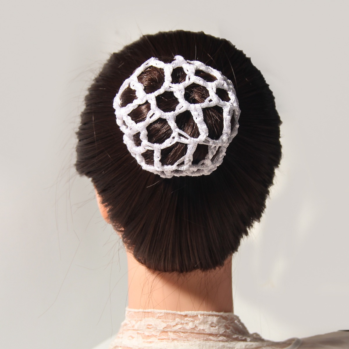 New Diamond-Free Braided Hair Net Stewardess Nurse Dance Professional Hair Net Bag Headdress Tied Ball Hair Accessories Wholesale