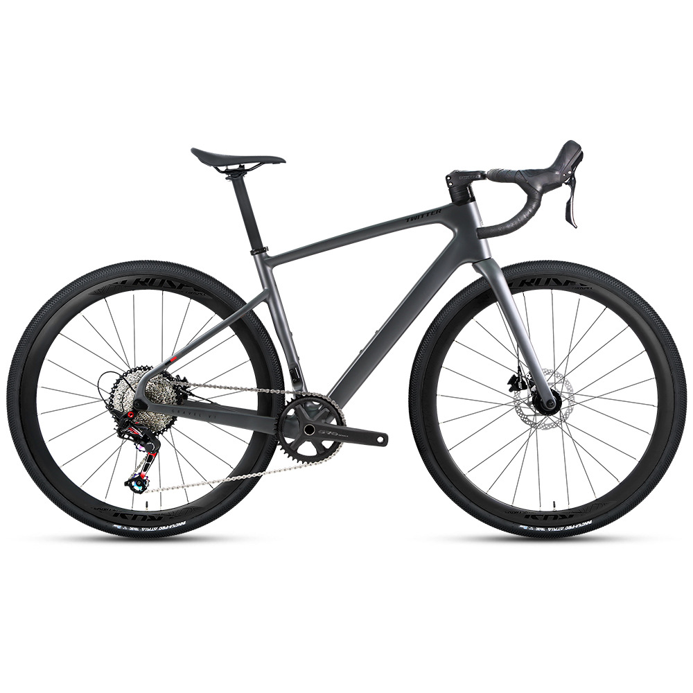Gravel-V1 Carbon Fiber Road Bike 12 Variable Speed Full Oil Disc Gravel Off-Road Bicycle 38C Wide Tire