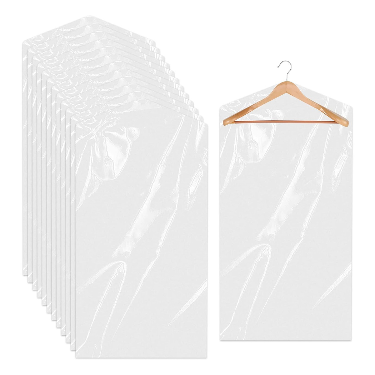 Clothes Dust Bag Clothes Storage Bag Thickened Plastic Transparent Dust Cover Clothing Hanging Bag Clothes Storage Bag