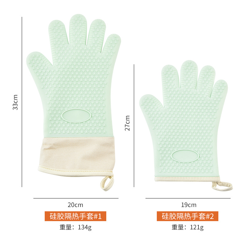 Factory wholesale silicone heat insulation gloves creative household kitchen heat insulation oven gloves microwave oven silicone gloves