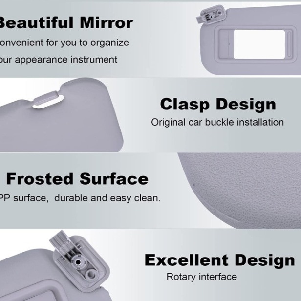 Foreign trade car sun visor is suitable for 10-13 Mazda 3 left Gray oe:BBM2-69-320C-7