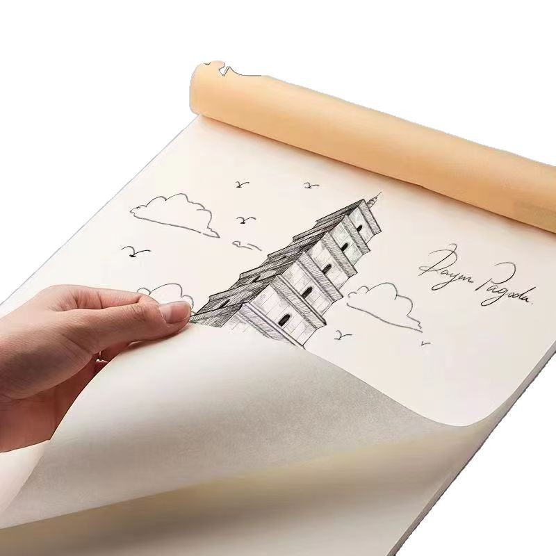 A4 Large Cowhide Picture Book Children's Drawing Book Blank Primary School Students' Kindergarten Art Book Professional Painting Book