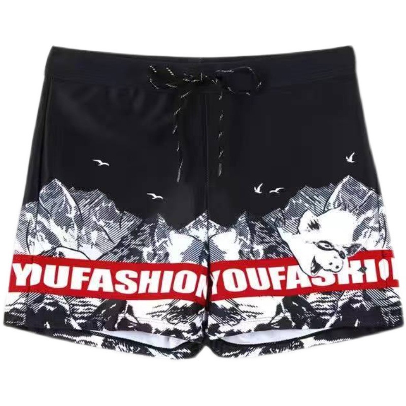 Swimming Trunks Men's Anti-embarrassment Loose Quick-drying Men's Boxer Swim Trunks Swimsuit Set Beach Trunks Hot Spring Swimming Equipment