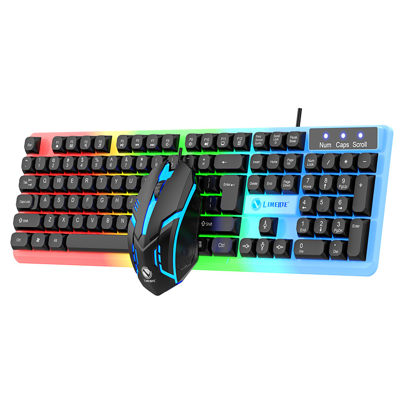 Li magnesium GTX350 luminous keyboard mouse set suspension keyboard mechanical feel e-sports game mouse keyboard