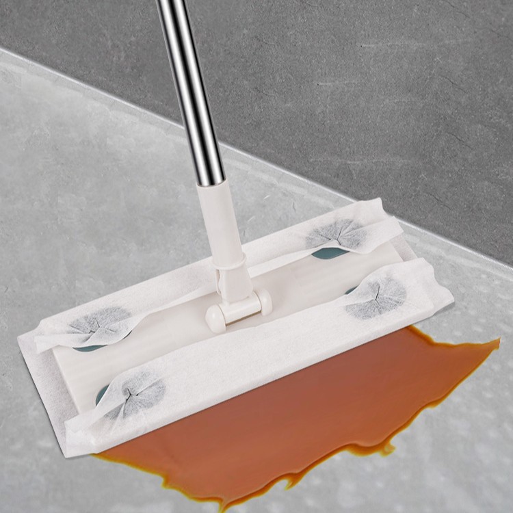 Electrostatic Dust Removal Paper Mop for Household Multifunctional Flat Mop, Hand-Wash-Free Rotating Dry and Wet Disposable Lazy Mop