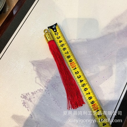 Factory direct Spring Festival festive hanging ear pendant 12CM lucky gold hat tassel lantern Chinese knot pendant accessories