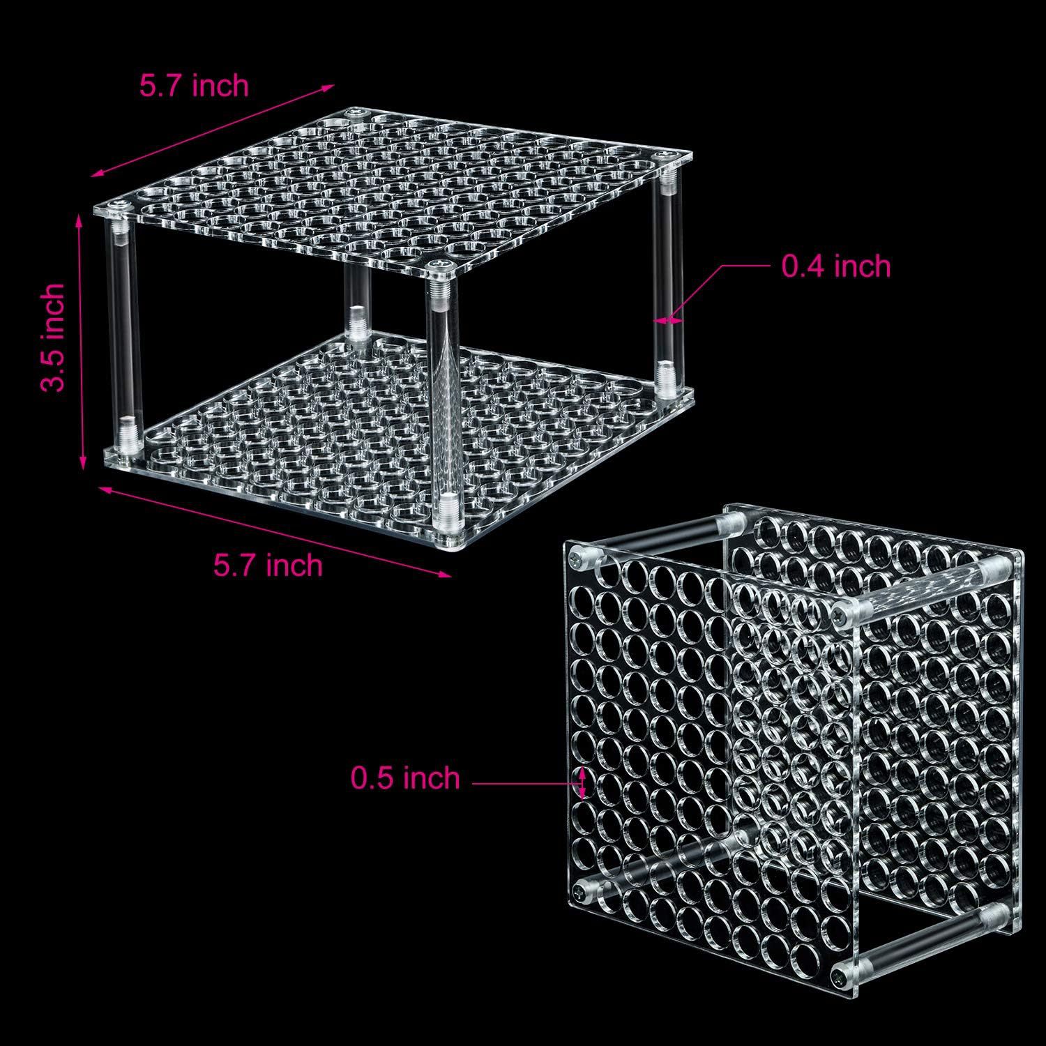 Transparent acrylic pen holder stationery store color pen storage rack pencil marker display stand 96-hole water-based Pen storage