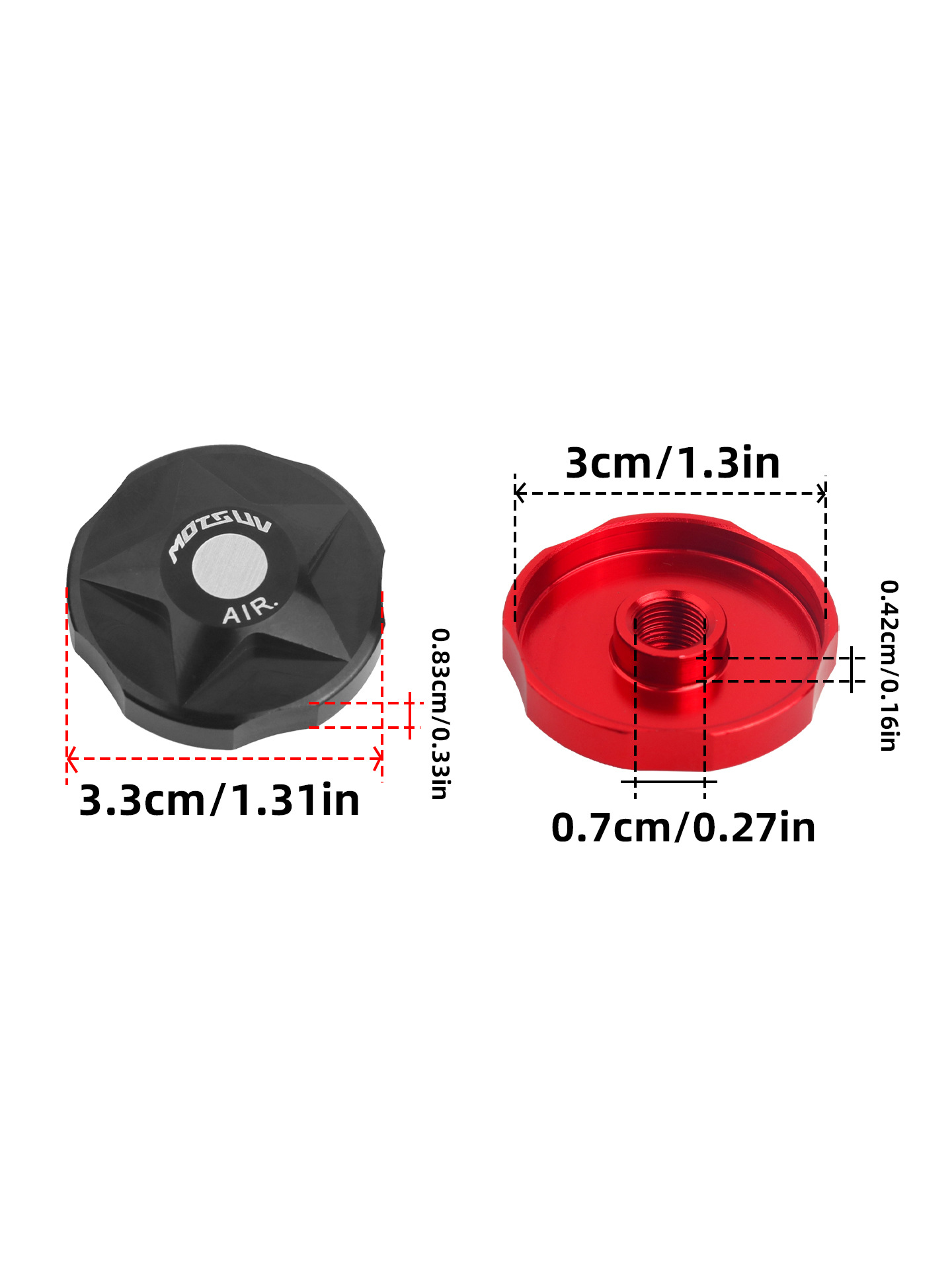 MOTSUV mountain bike shock absorber front fork shoulder cover aluminum alloy air chamber cover shoulder control cover air fork dustproof air fork cover