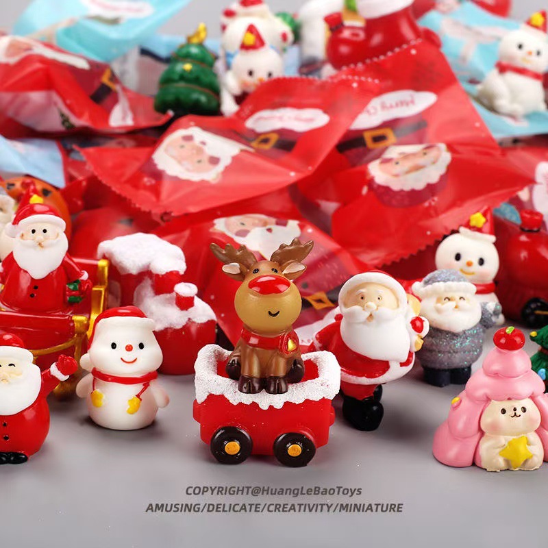 Christmas Blind Bag Miniature Blind Box Mini Cute Santa Claus Doll Children's Gift Toy Decoration Small Ornaments