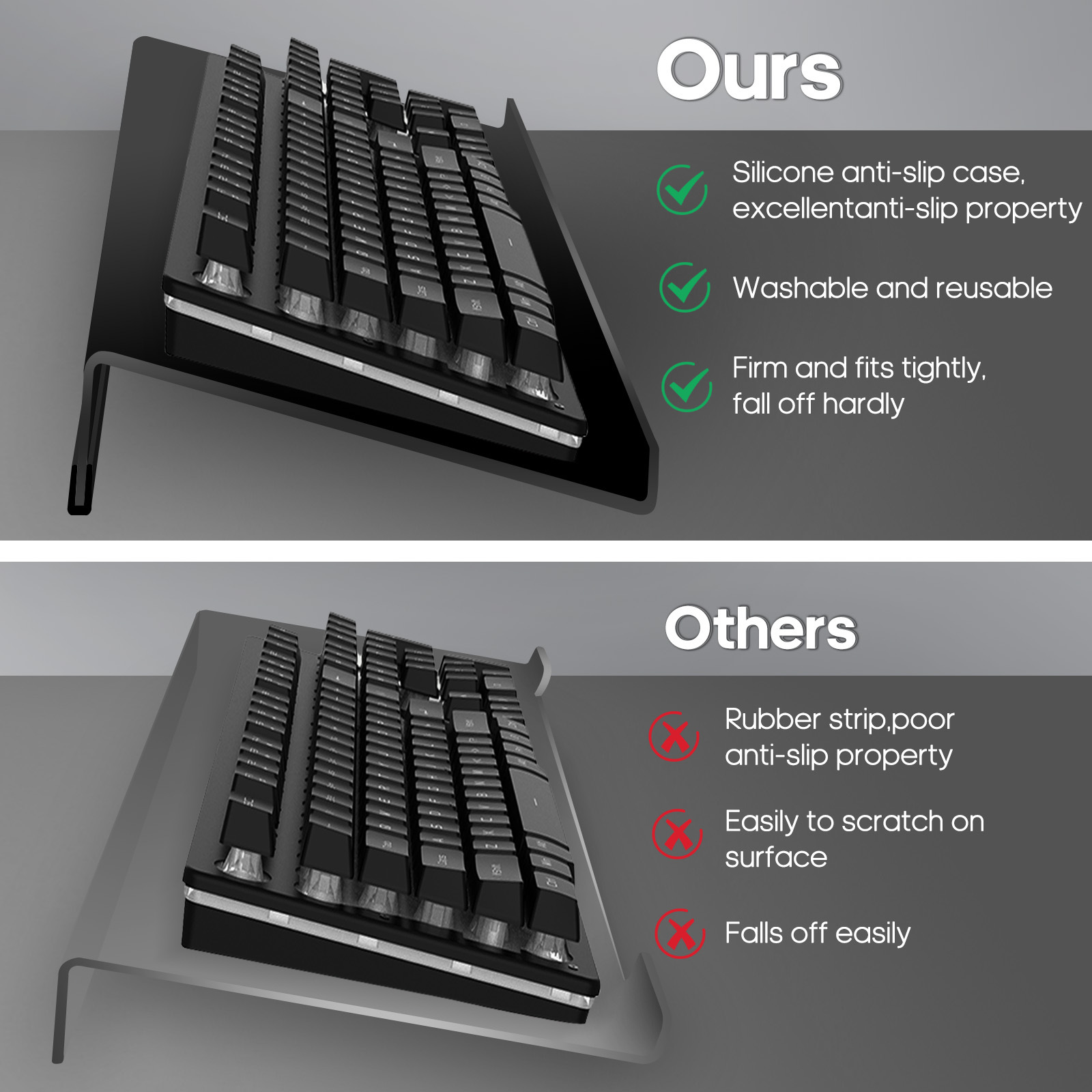 New Computer Keyboard Stand Ergonomic for Desktop Easy Non-Slip