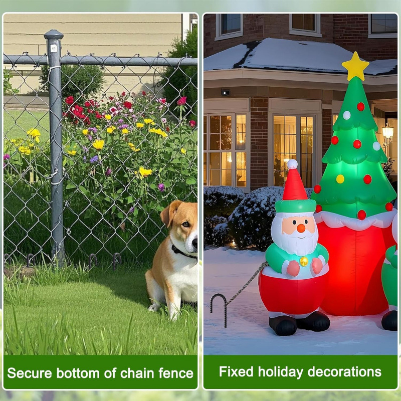 Rebar Stakes 12 Inch Heavy Duty J Hook 8 Pack Galvanized