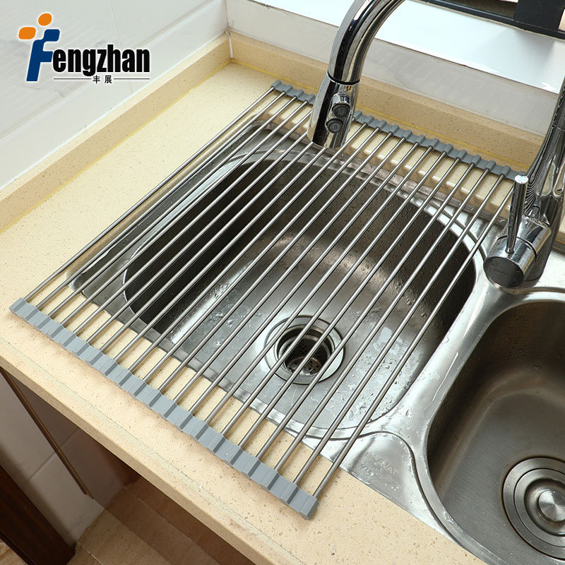 Практическая сушилка для посуды, складная, из нержавеющей стали