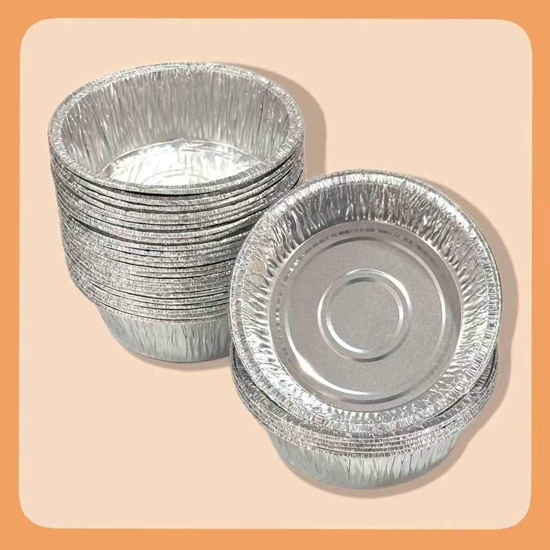 Disposable 4 inch tin paper bowl 200mL aluminum foil bread tart holder aluminum foil cake bowl