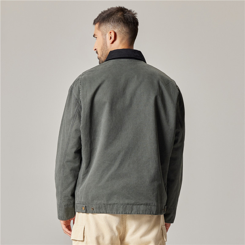 Autumn and Winter Vintage Jacket Men's Hunting Clothes American Ami Khaji Star Crossing Detroit Cotton-padded Coat Work Jacket Men's