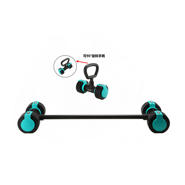 Fengqian patent dumbbell converter barbell Rod kettle bell handle curved bar home fitness equipment cross-border