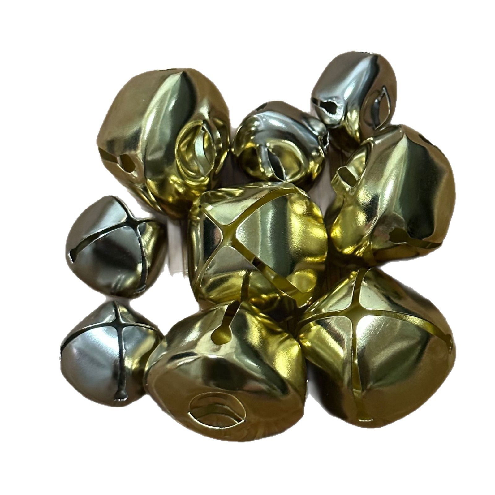 Bell 8Mm—38Mm Water-Plated Cross Bell Keychain Pet Supplies Christmas Decoration Garland DIY Pendant Decoration