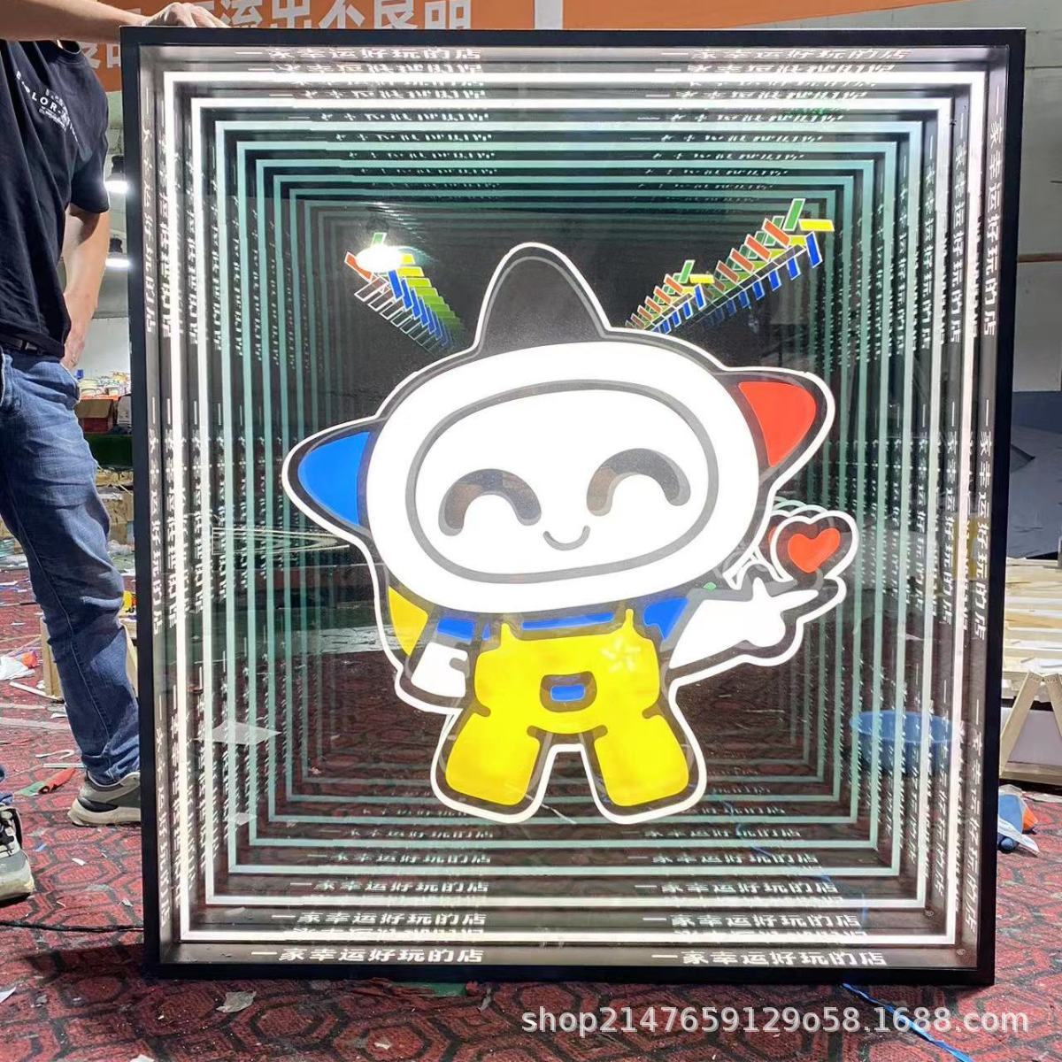 abyss mirror lasagna mirror floor lamp infinite mirror internet celebrity star mirror billiard hall internet cafe bar ktv abyss floor tile lamp