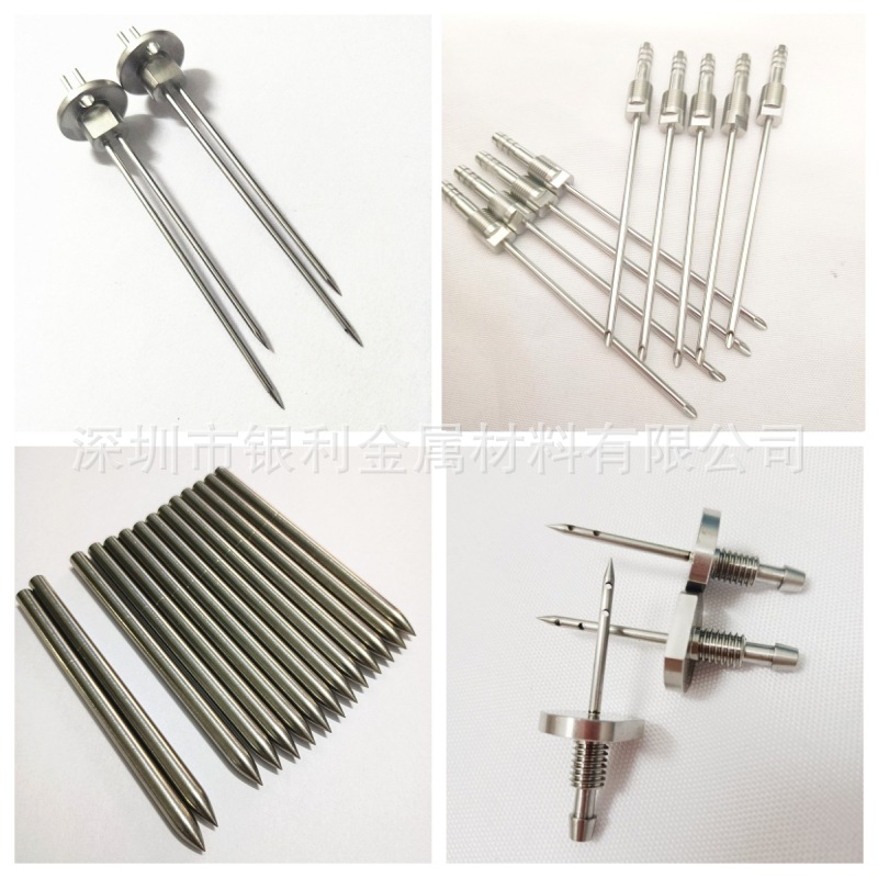 Обработка капиллярной иглы из нержавеющей стали 304, игла для биопсии, игла с боковым отверстием, пищевая игла, нестандартная полая игла