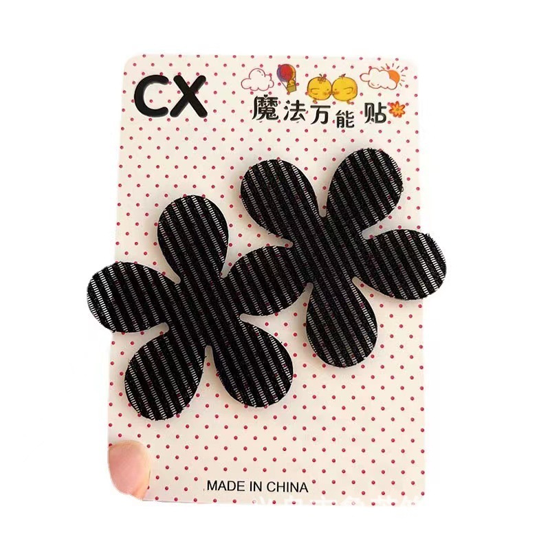 Black Velcro Bangs Stickers Summer Broken Hair Artifact Headdress Broken Hair Stickers Sticky Post Magic Stickers Women's Hair Accessories