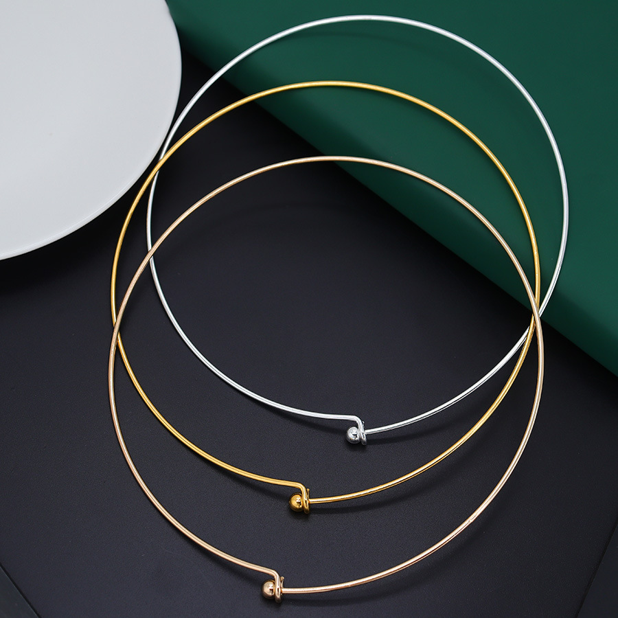 Железная проволока открытая бусина воротник DIY древний стиль ханфу аксессуары кросс-граница горячая продажа цепочка на ключице кольцо электрофорез электропокрытие