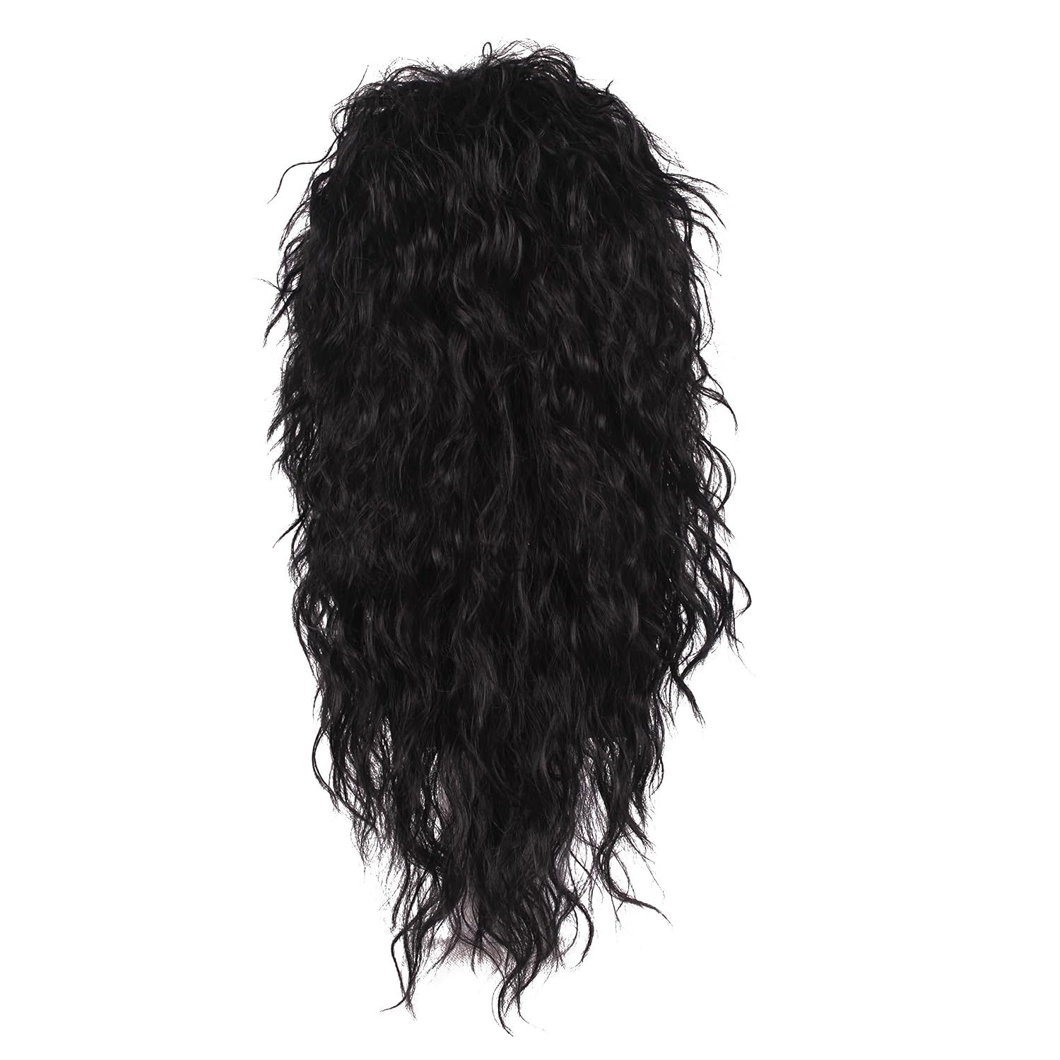Amazon Hot European and American Men's Wig Cyberpunk Rock Long Curly Hair Halloween Fancy Dress Wig