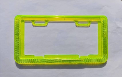 Suitable for Guangdong Province Dongguan Foshan Guangzhou License Plate Frame Electric Vehicle License Plate Frame Reflective Plastic Protective Cover Stainless Steel