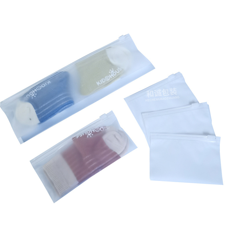cpe frosted zipper bag small size 16*8 powder puff cartilage plastic packaging bag glasses wire storage sealing pocket