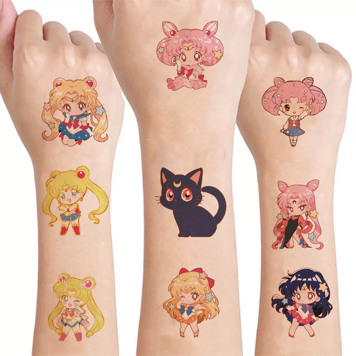 Hunter Girl Group Tattoo Stickers Cross-Border Cartoon New Children's Tattoo Stickers Cute Tattoo Stickers Water Transfer Tattoo Stickers