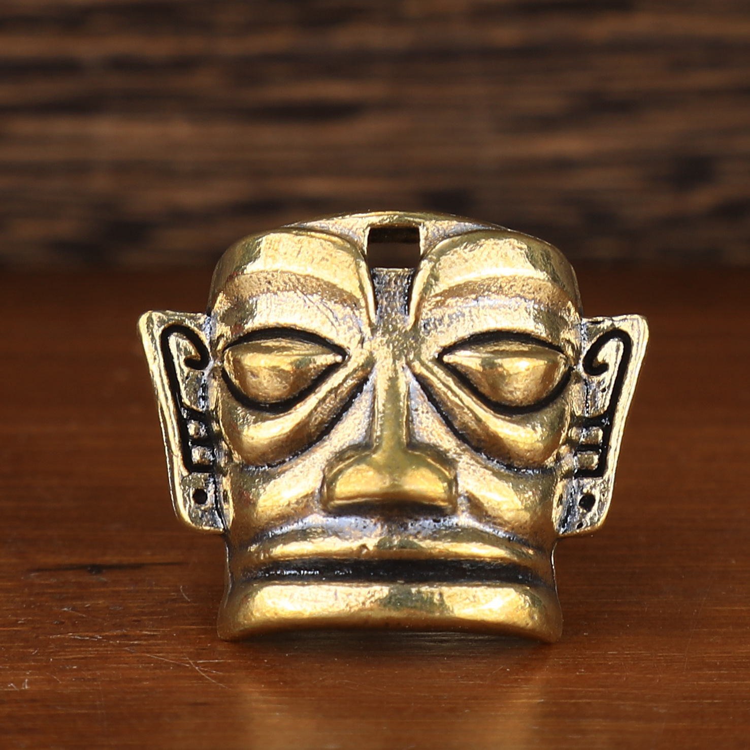 Sanxingdui Keychain Brass Blessing Pendant Souvenir Pendant Creative Transporter Car Keychain