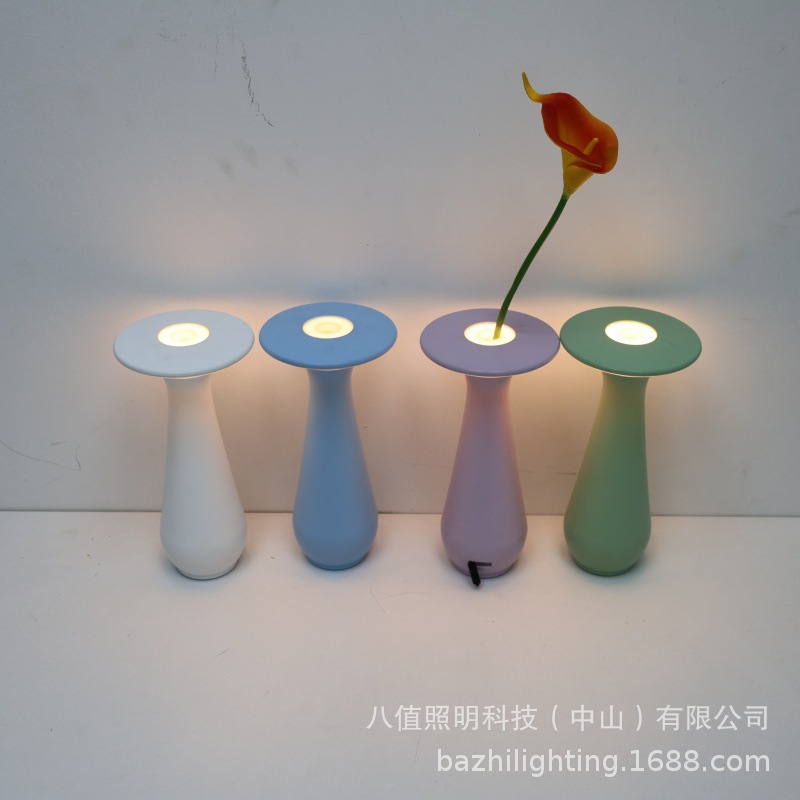 Cross-Border Blessing Bottle Creative Simple Warm Vase Lamp Flower Arrangement Atmosphere Table Lamp Creative Rechargeable Table Lamp B&B