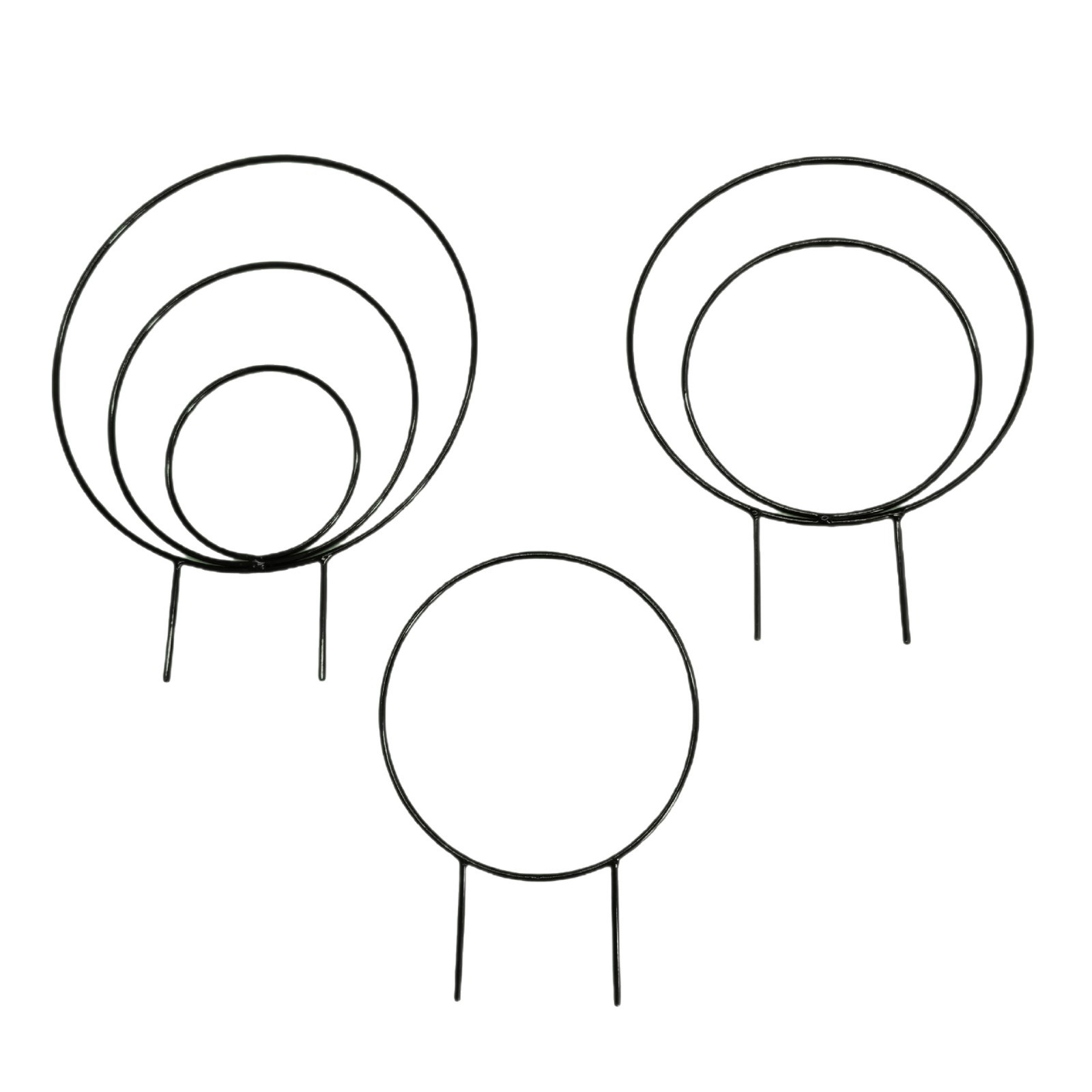 Cross-Border Amazon Temu Metal Three-Ring Plant Pot Climbing Frame Creative Climbing Plant Fixed Flower Stand Wholesale