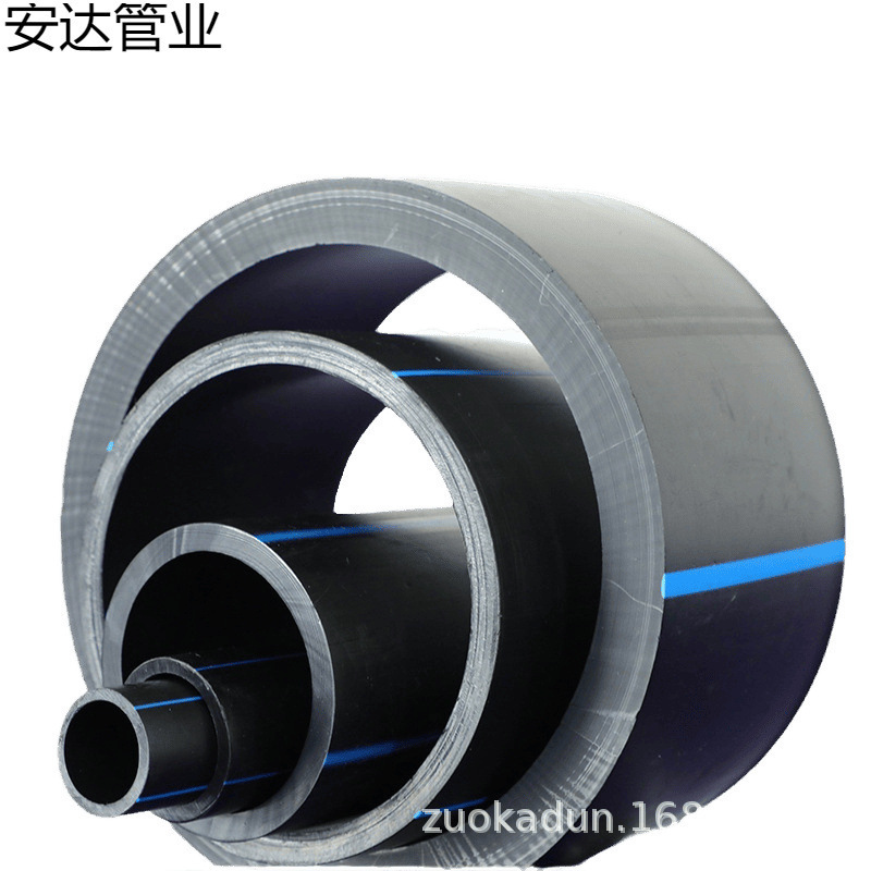 Zhongcai Pe100 Water Supply Pipe Pe Water Supply Pipe Farmland Irrigation Pe Solid Wall Water Supply Pipe Mining Bonded Composite Pipe