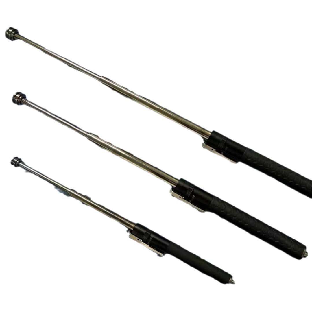 Free Shipping Anti-Riot and Self-Defense Stick Alloy Car Security Telescopic Stick Swing Three-Section Spring Stick