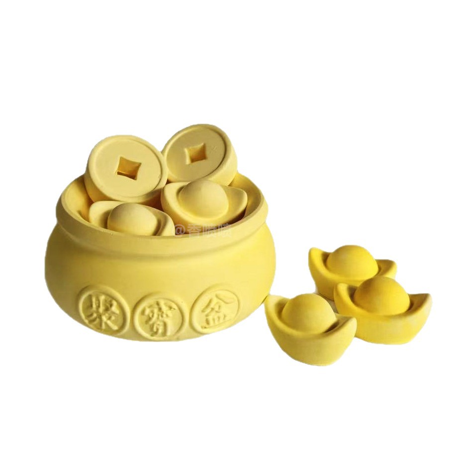 Treasure Pot Gypsum Aromatherapy Brings Wealth and Prosperity Home Air Freshener Diffuser Stone Deodorizes and Removes Odors