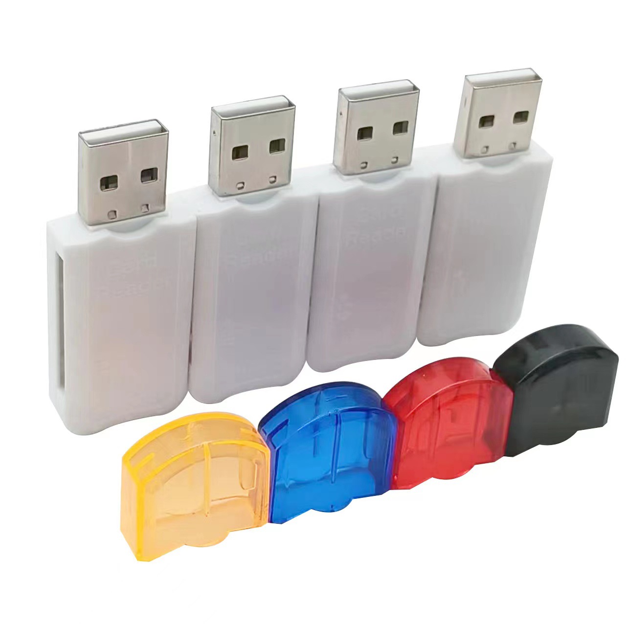 Factory Direct Sales Tf/Sd Card Reader Multi-Function Two-In-One USB Computer Digital Camera Card Reader Plug and Play