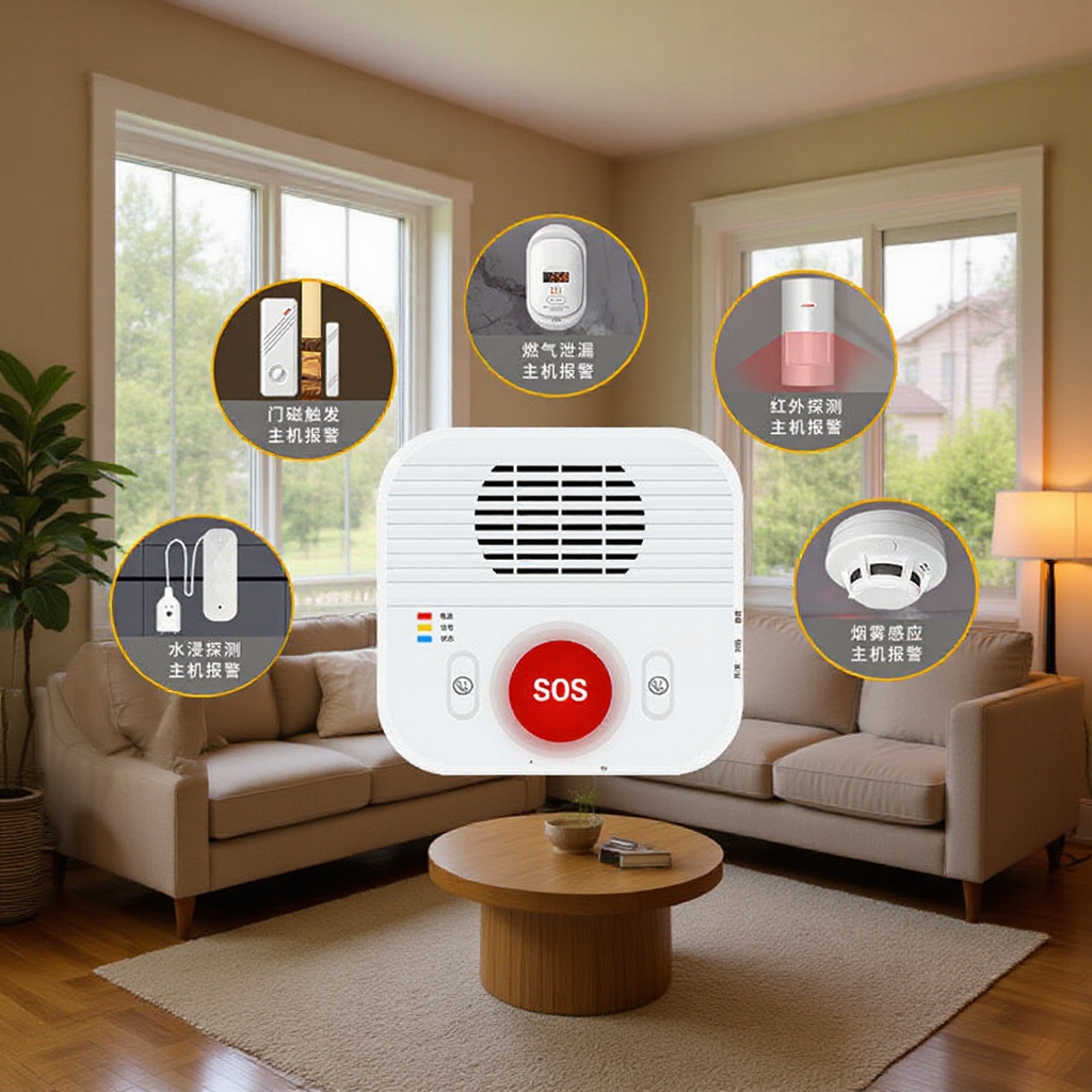 Nursing Home 4g Elderly Home Remote Calling Gateway System Equipment Alarm Host Suitable for Aging-Friendly Smart Home